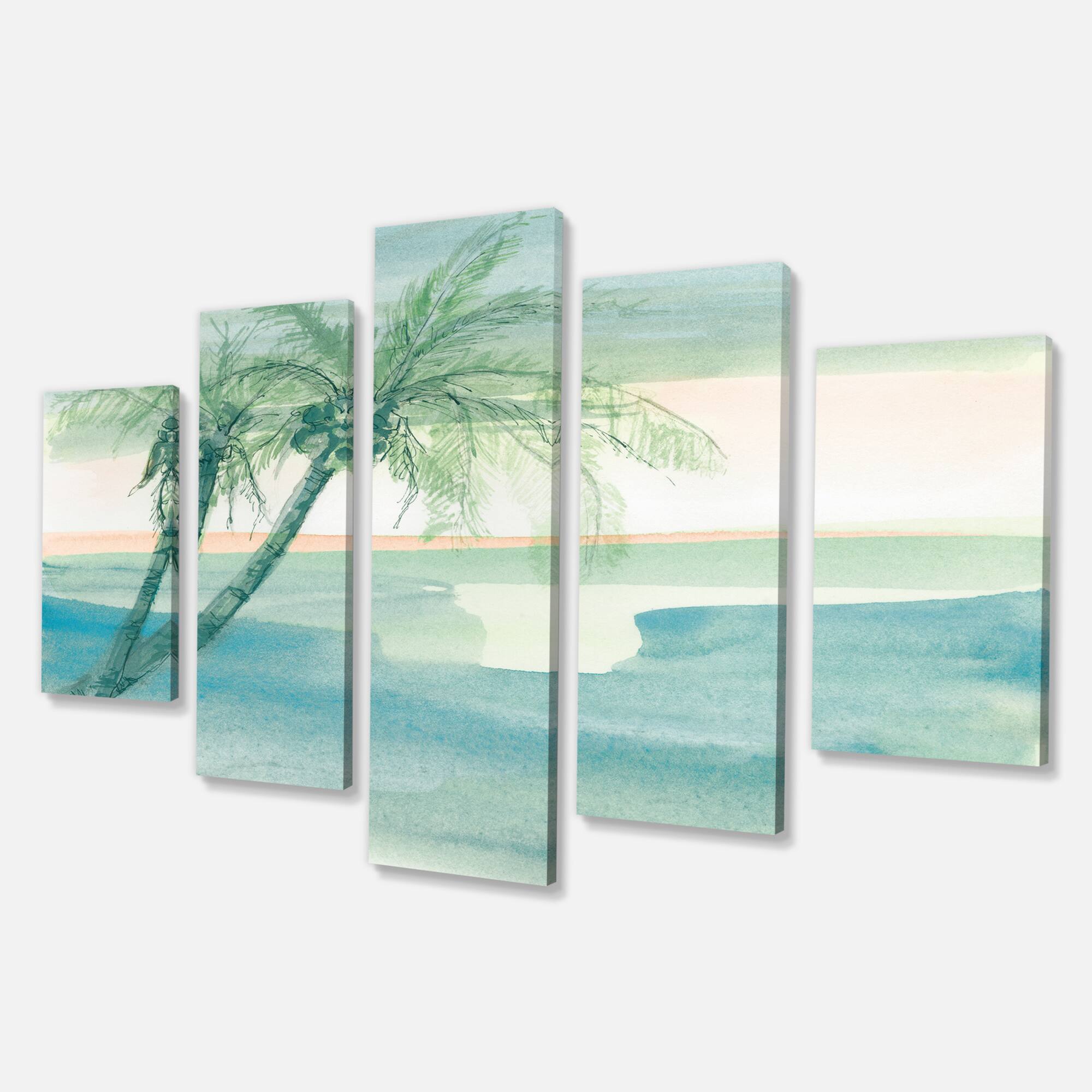 Designart - Peaceful Dusk I Tropical